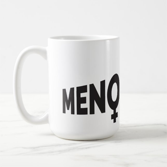 Menopodcast Logo-Tasse - 15 Unze Kaffeetasse (Links)