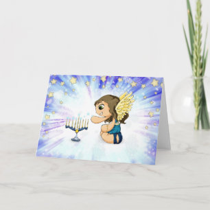 Menorah Angel Feiertagskarte