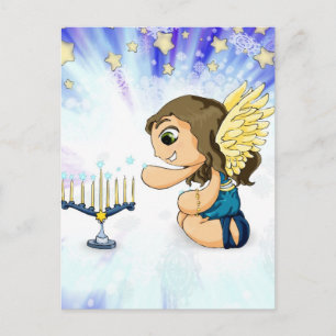 Menorah Angel Postkarte