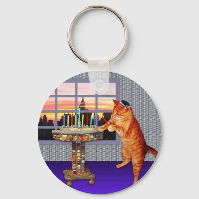 Menorah Cat Schlüsselanhänger (Vorderseite)