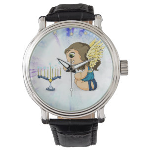 Menorah Engel Armbanduhr