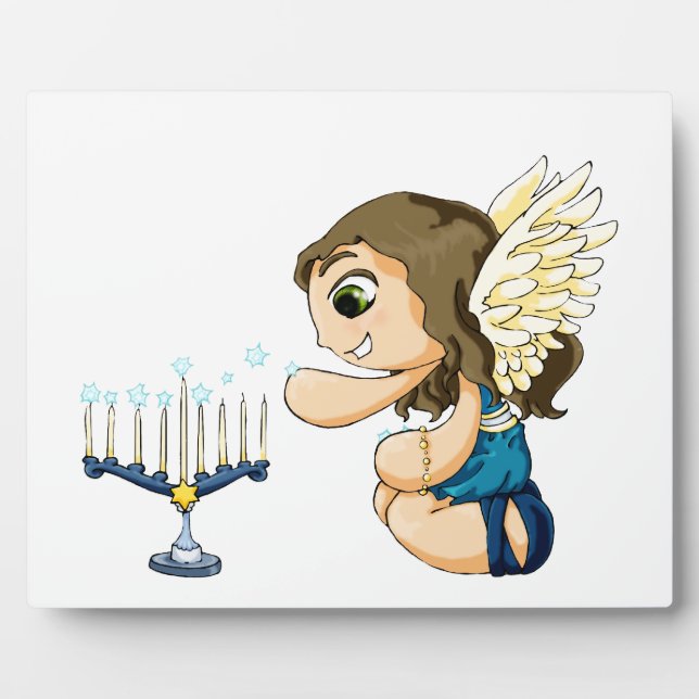 Menorah Engel Fotoplatte (Vorderseite)