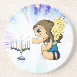 Menorah Engel Getränkeuntersetzer
