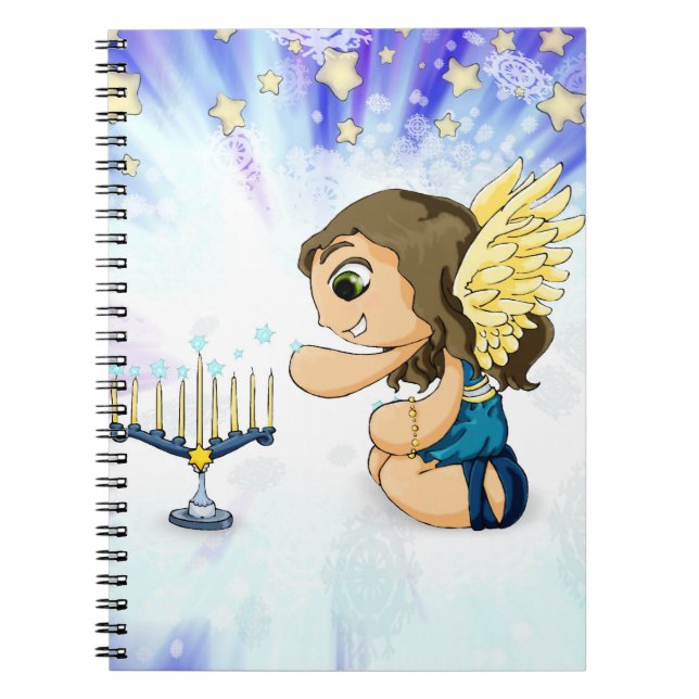 Menorah Engel Notizblock (Vorderseite)