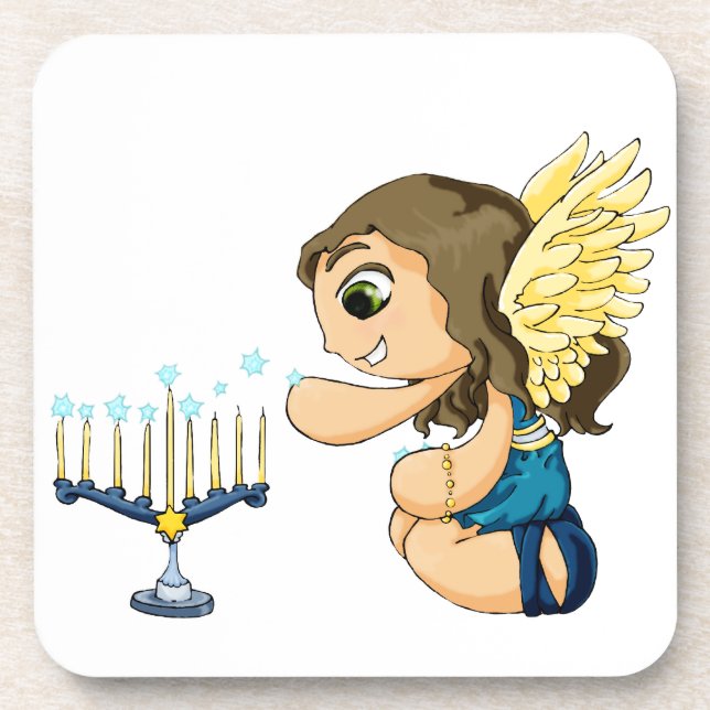 Menorah Engel Untersetzer (Vorderseite)