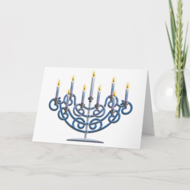 Menorah Feiertagskarte (Vorderseite)