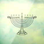 Menorah Fensteraufkleber<br><div class="desc">Hanukkah Menorah</div>