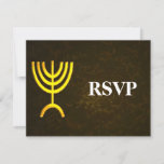 Menorah Flame Bar/Bat Mitzvah UAWG RSVP Karte<br><div class="desc">Eine RSVP-Karte zur Begleitung von Bar/Bat Mitzvah-Einladungen mit dem gleichen Design.</div>