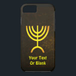 Menorah Flame iPhone 8/7 Hülle<br><div class="desc">Eine braune und goldene digitale Darstellung der jüdischen siebenverzweigten Menorah (Hebräisch: מְ נ וֹ רָ ‎). Fügen Sie Ihren eigenen Text hinzu. Die siebenverzweigte Menorah, die im tragbaren Set von Moses in der Wildnis und später im Tempel in Jerusalem verwendet wird, ist seit der Antike ein Symbol des Judentums und...</div>