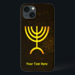 Menorah Flame Case-Mate iPhone Hülle<br><div class="desc">Eine braune und goldene digitale Darstellung der jüdischen siebenverzweigten Menorah (Hebräisch: מְ נ וֹ רָ ). Fügen Sie Ihren eigenen Text hinzu. Die siebenverzweigte Menorah, die im tragbaren Set von Moses in der Wildnis und später im Tempel in Jerusalem verwendet wird, ist seit der Antike ein Symbol des Judentums und...</div>