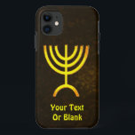 Menorah Flame iPhone 11 Hülle<br><div class="desc">Eine braune und goldene digitale Darstellung der jüdischen siebenverzweigten Menorah (Hebräisch: מְ נ וֹ רָ ‎). Fügen Sie Ihren eigenen Text hinzu. Die siebenverzweigte Menorah, die im tragbaren Set von Moses in der Wildnis und später im Tempel in Jerusalem verwendet wird, ist seit der Antike ein Symbol des Judentums und...</div>