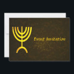 Menorah Flame Einladung<br><div class="desc">Diese Einladung kann für jeden Anlass verwendet werden: ein Purim-Party, Pessach-Seder, oder ein Bar oder Bat Mitzvah. Eine digitale Darstellung der jüdischen siebenverzweigten Menorah (Hebräisch: מְ נ וֹ רָ ). Die siebenverzweigte Menorah, die im tragbaren Set von Moses in der Wildnis und später im Tempel in Jerusalem verwendet wird, ist...</div>