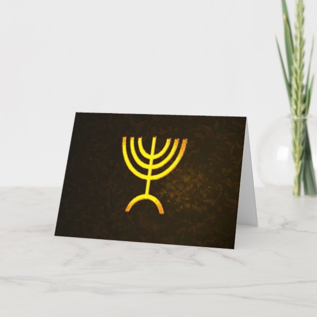 Menorah Flame Feiertagskarte (Vorderseite)