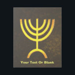 Menorah Flame Galerieleinwand<br><div class="desc">Eine digitale Darstellung der jüdischen siebenverzweigten Menorah (Hebräisch: מְ נ וֹ רָ ‎). Fügen Sie Ihren eigenen Text hinzu. Die siebenverzweigte Menorah, die im tragbaren Set von Moses in der Wildnis und später im Tempel in Jerusalem verwendet wird, ist seit der Antike ein Symbol des Judentums und das Emblem des...</div>