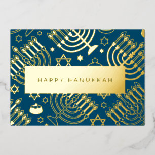 Menorah Hannukah carte de vacances en feuille
