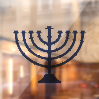 Menorah Hannukah Fensteraufkleber