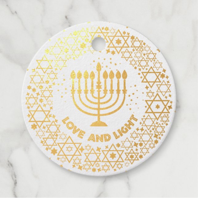 Menorah Hannukah Geschenkanhänger (Vorderseite)
