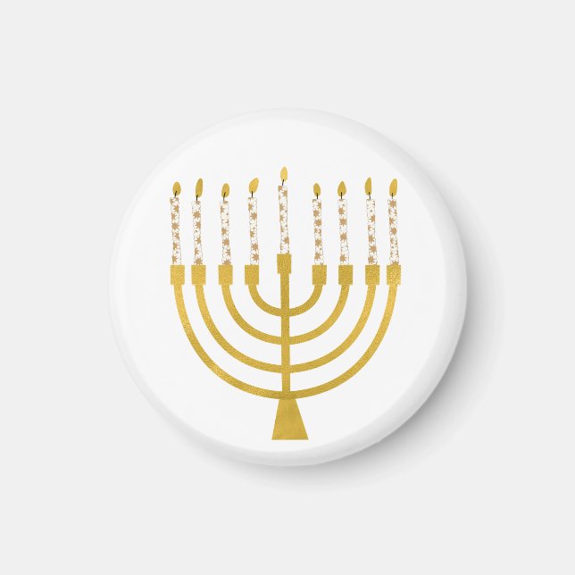 Menorah Hanukkah Candles Festlich Menorah Candles  Magnet (Vorne)
