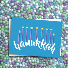 Menorah Hanukkah Candles Star von David Blue Feiertagskarte