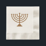 Menorah ~ Hanukkah Celebration Serviette<br><div class="desc">Die traditionelle Menorah für Ihre Hanukah-Feier auf einem Papier-Serviette in zwei Größen und zwei Stilen</div>