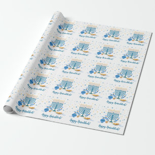 Menorah Hanukkah Holiday Geschenkpapier
