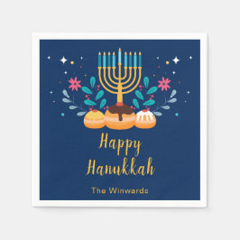 Menorah Hanukkah Party  Serviette