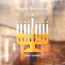 Menorah Happy Hanukkah Fensteraufkleber