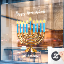 Menorah Happy Hanukkah Fensterheber