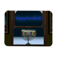 Menorah im Fenster