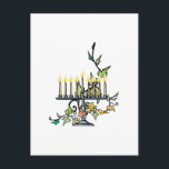 Menorah & Ivy Feiertagspostkarte<br><div class="desc">Menorah und Ivy.</div>