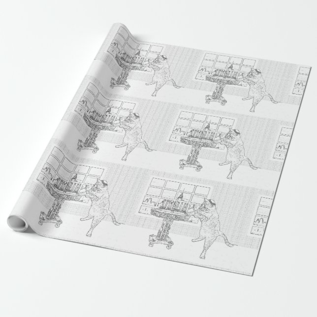 Menorah Katzen-Farbton-Geschenk-Verpackung Geschenkpapier (Ungerollt)