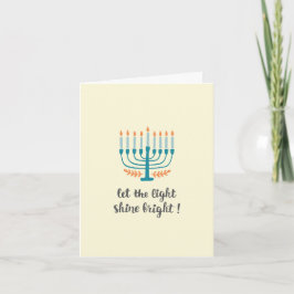 Menorah, Leuchtkerzen, Lass Light Shine Bright Feiertagskarte