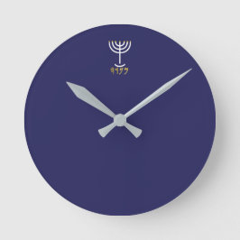 Menorah Paleo Hebrew Runde Wanduhr