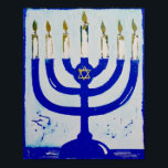 Menorah Poster, 8 x 10 Zoll Poster<br><div class="desc">Diese Menorah kommt von einem meiner originalen linocut drucken!</div>