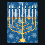 Menorah-Poster Poster<br><div class="desc">jüdisches Menorah-Poster</div>