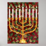 Menorah-Poster Poster<br><div class="desc">jüdisches Menorah-Poster</div>