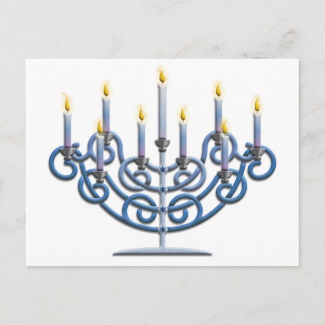 Menorah Postkarte (Vorderseite)