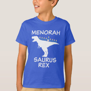 Menorah Saurus Rex jüdisches Chanukka Shirt lusti