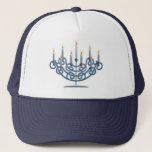 Menorah Truckerkappe<br><div class="desc">Jüdisches menorah</div>