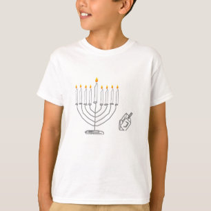 Menorah u. Dreidel T-Shirt