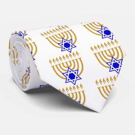 Menorah und der Star von David Krawatte