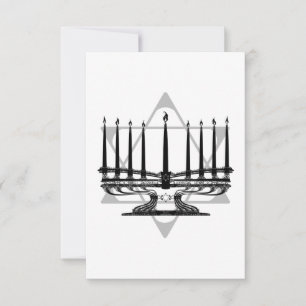 Menorah und Stern