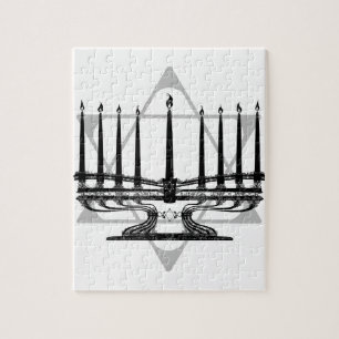 Menorah und Stern