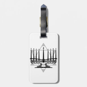 Menorah und Stern Gepäckanhänger