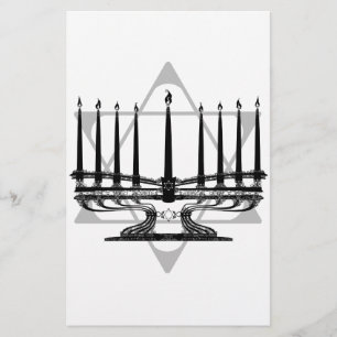 Menorah und Stern I Briefpapier