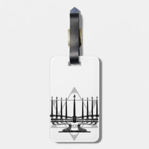 Menorah und Stern I Gepäckanhänger