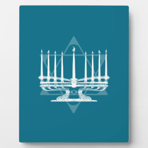 Menorah und Stern IV Fotoplatte