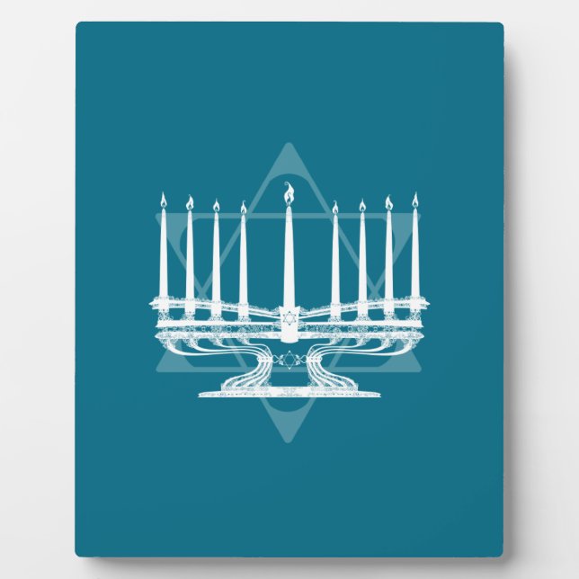 Menorah und Stern IV Fotoplatte (Vorderseite)