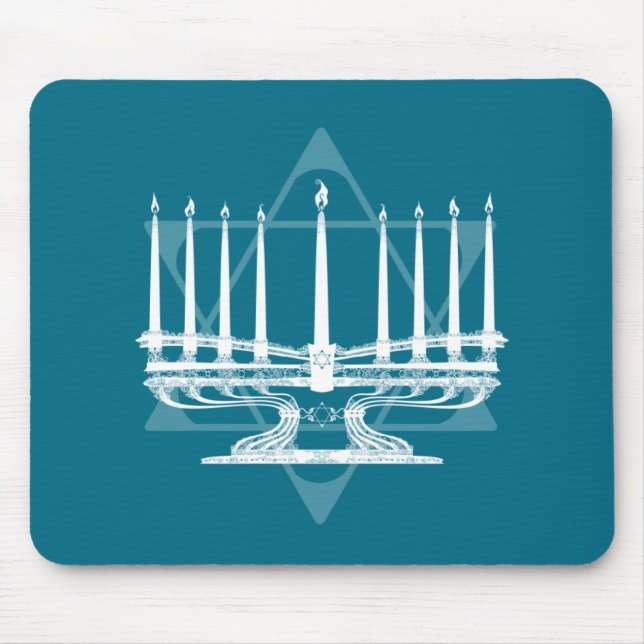 Menorah und Stern IV Mousepad (Vorne)