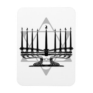 Menorah und Stern Magnet